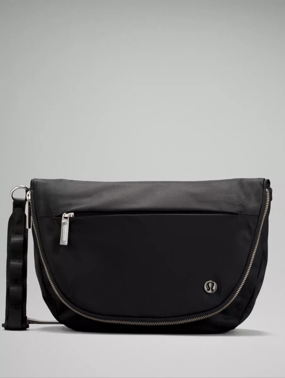 Lululemon 5L All Night Festival Zip Bag Black Silver Hardware Nylon